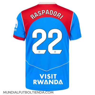 Camiseta Atletico Madrid Giacomo Raspadori #22 Tercera Equipación Replica 2025-26 mangas cortas Camiseta Atletico Madrid Giacomo Raspadori #22 Tercera Equipación Replica 2025-26 mangas cortas